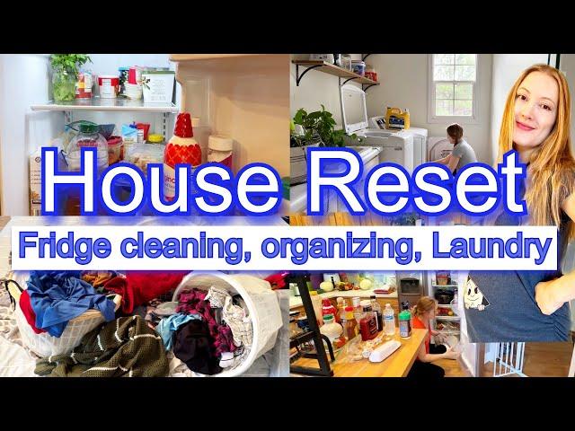 CLEAN AND ORGANIZE // FRIDGE CLEANING // HOUSE RESET // CLEANING VIDEOS // SAHM