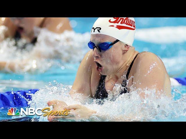 Lilly King holds off Olympic rival for 50 breaststroke national title | NBC Sports