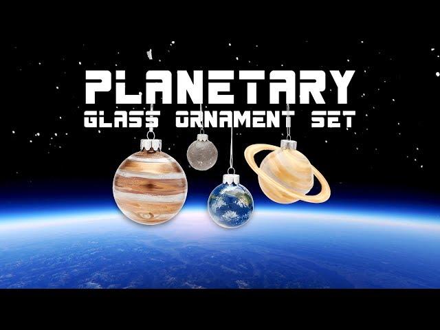 Planetary Glass Ornament Set from ThinkGeek