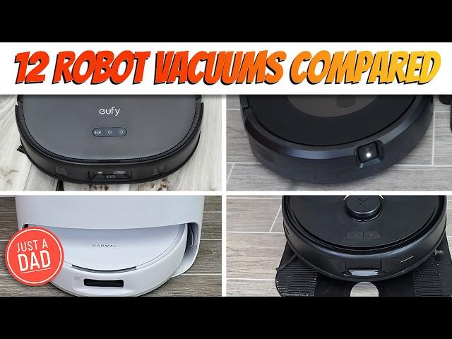 12 Robot Vacuums COMPARISON- Roomba, Shark, Narwal, Roborock, Eufy, Dreametech, Eureka, and  Irobot