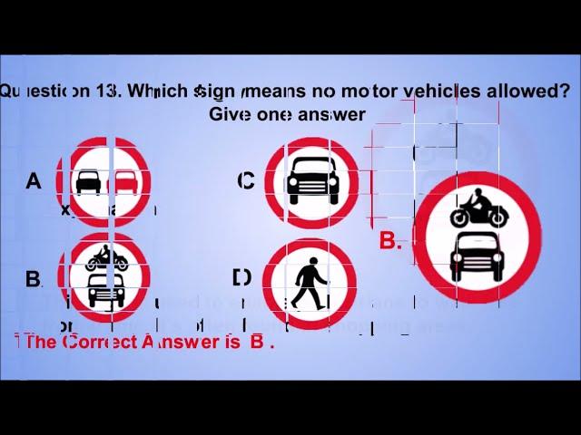 DVSA Official Car Driving Theory Test | Free 137 Questions & Answers / Road - Traffic Signs UK