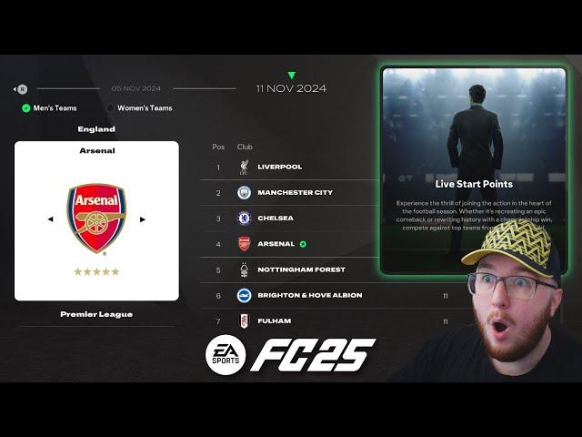 A NEW WAY TO PLAY CAREER MODE! | FC 25 Live Start Points!