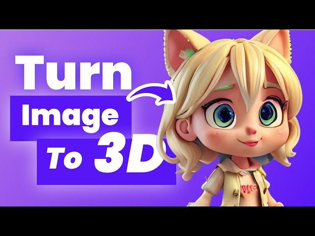 Turn Any 2D Image to 3D Model Using AI Free - Step by Step Tutorial (2024)