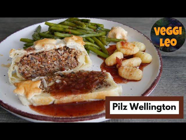 Veganer Pilz Braten mit Rotweinsauce