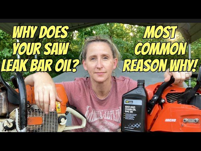 Chainsaw leaks bar oil? The most common reason why AND Husqvarna saw leaking oil FIXED!! Repair Vlog