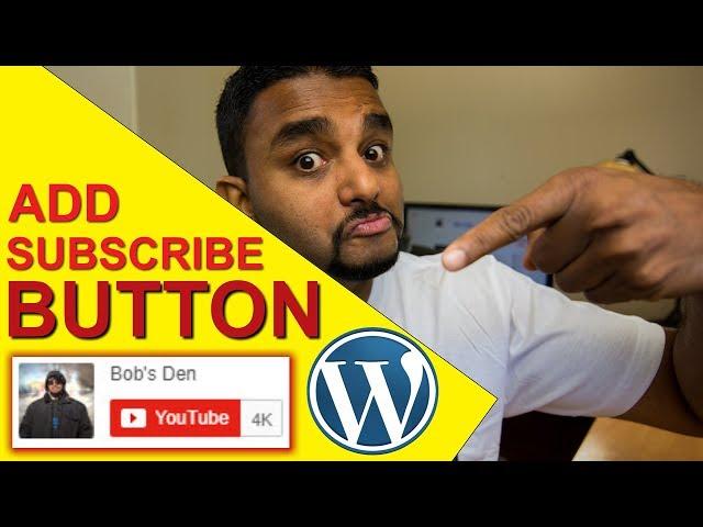 How To Add YouTube Subscribe Button In Wordpress Website