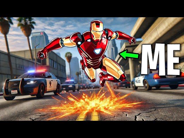 Joining Police Force as Iron Man on GTA 5 RP