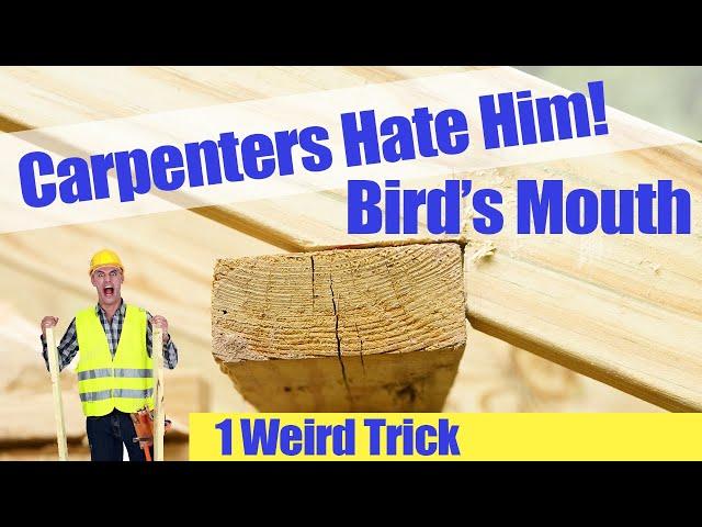 Fast No Measure Birds Mouth Notch with Speed Square No Math How To DIY