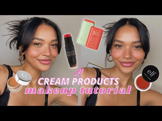 FULL FACE OF CREAM PRODUCTS! AFFORDABLE OPTIONS & EASY APPLICATION! | NICOLE ELISE