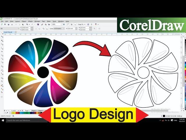 3D Logo Design in Coreldraw || Corel Draw Tutorial || Logo Tutorial Coreldraw