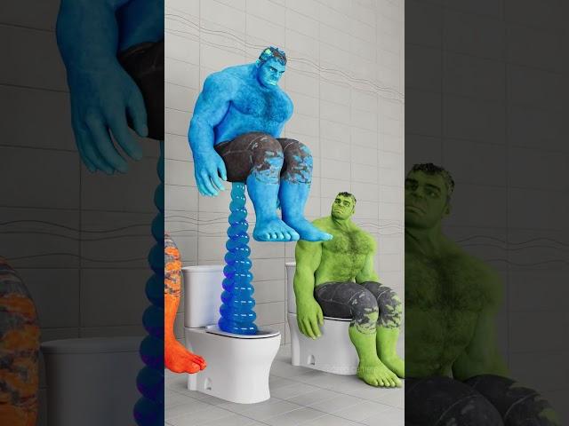 Red Hulk vs Blue Hulk vs Green Hulk | Toilet Challenge 12 | Marvel Animation