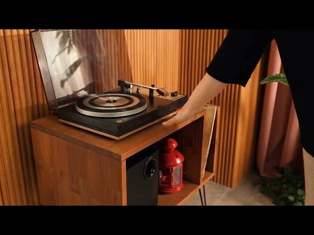 MCM Record Player Stand | Wooden Turntable Stand by Oshoom