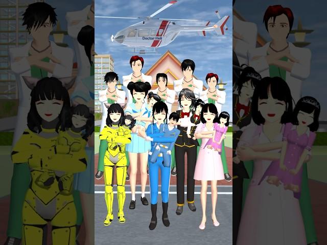 Helicopter Doctors Emergency Rescue!  #shorts #viralvideo #sakuraschoolsimulator #ai #trending