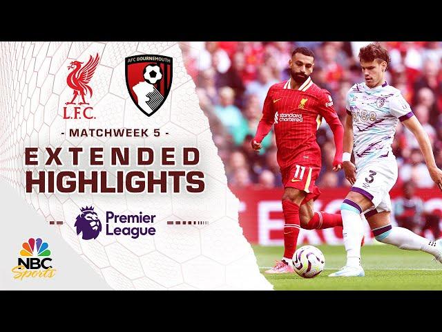 Liverpool v. Bournemouth | PREMIER LEAGUE HIGHLIGHTS | 9/21/2024 | NBC Sports