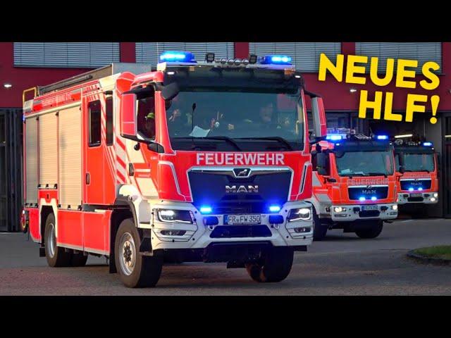 [NEUES HLF 20 | XXL-LÖSCHZUG!] - Feuerwehr FREIBURG IM BREISGAU | Einsatzfahrten zur BRANDMELDUNG!