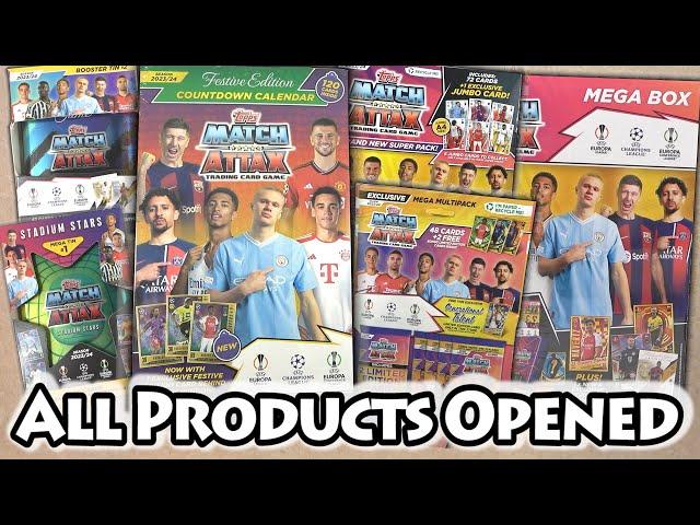 Opening Every MATCH ATTAX 2023/24 Product | Multipacks Tins & Advent Calendar | UK Shop Exclusives