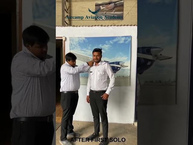 Our student, Prabhjot Singh, got his wings after his first solo. ️