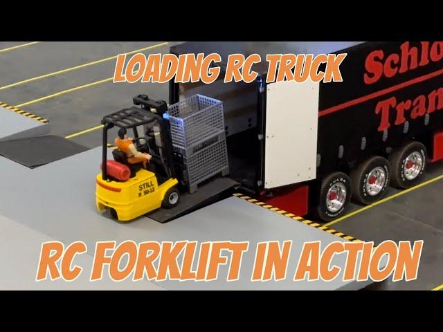 RC Forklift loading RC Truck Gabelstapler /Tamiya Truck
