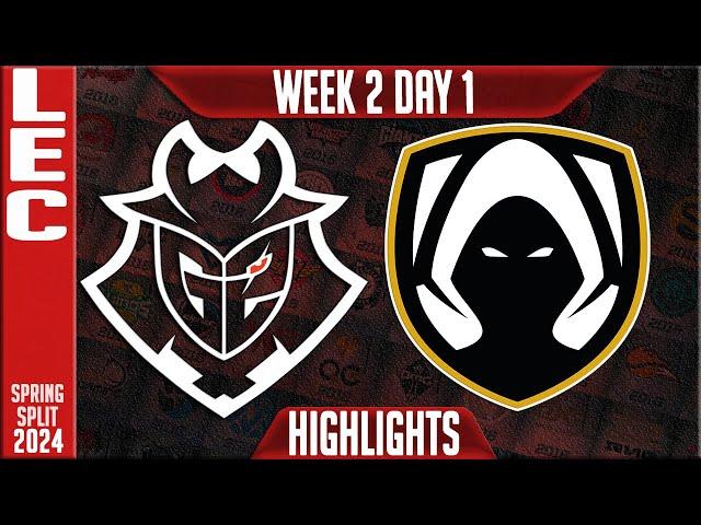 G2 vs TH Highlights | LEC Spring 2024 W2D1 | G2 Esports vs Team Heretics