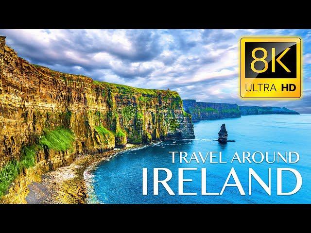 IRELAND 8K • Beautiful Scenery, Relaxing Music & Nature Drone Video in 8K ULTRA HD