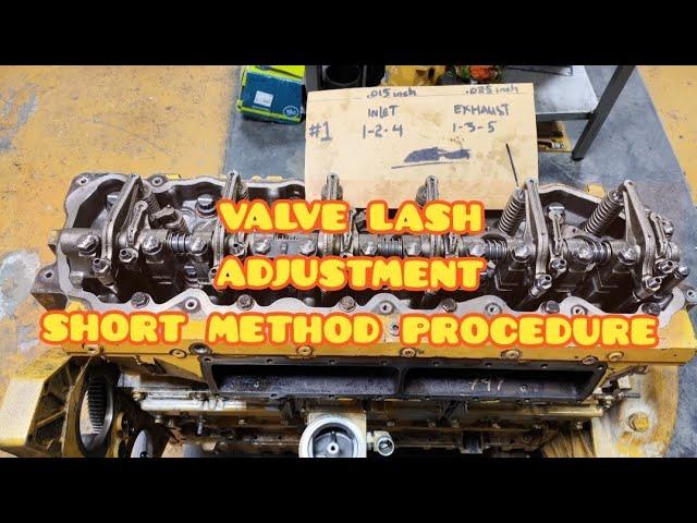 engine valve lash adjustment, short method' cat machine tune up