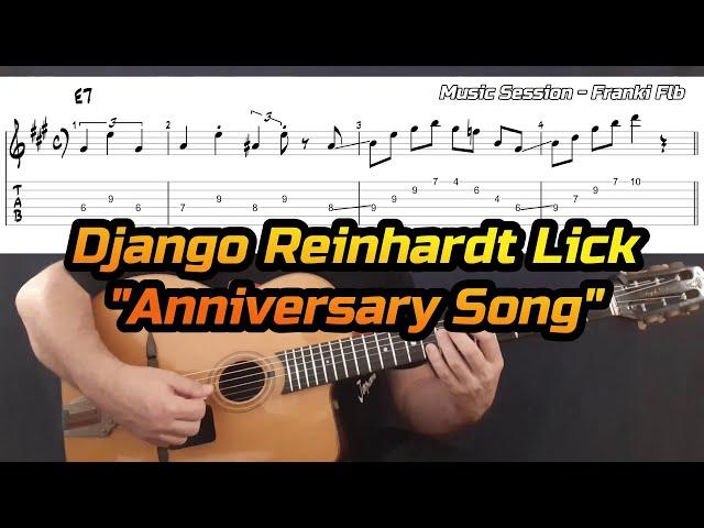 Anniversary Song Django Reinhardt E7 Lick - Gypsy Jazz Guitar Lesson - Manouche Tutorial Free Tab