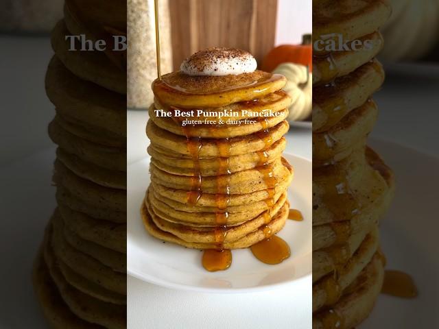 Breakfast Idea for Fall: Pumpkin Pancakes #glutenfree #breakfastideas #breakfastrecipe #pancakes