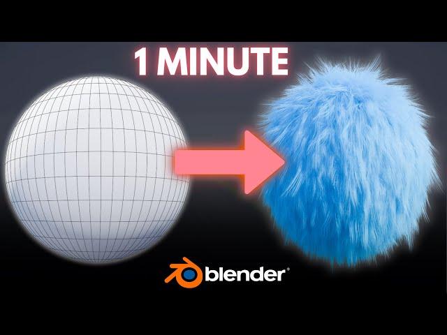 Create Fur/Hair in Blender in 1 Minute!