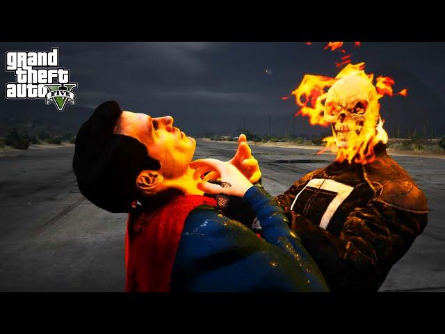 GTA 5 - Ghost Rider Burn Superman Soul with Hell Fire