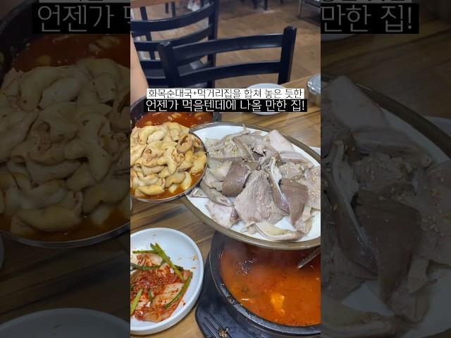 먹을텐데에 나올 만한 집! 곱창 폭탄 순대국에 접시 수육 8,000원? 화목순대국에 먹거리집을 합쳐 놓은 듯한 맛집! #진순대곰탕 #수유맛집