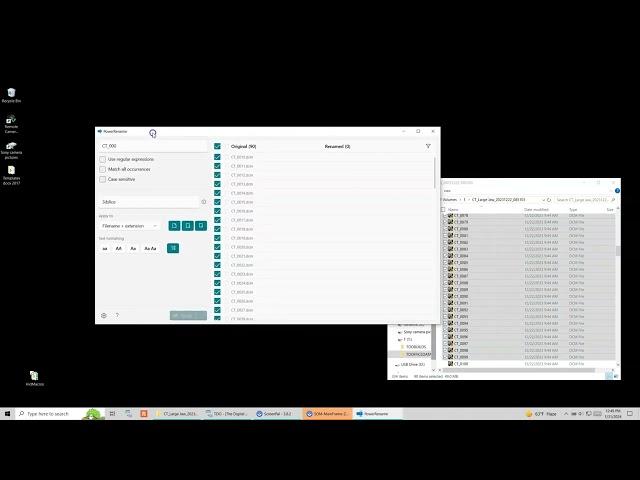 Using PowerRename to make a CBCT volume with Carestream 3D imaging