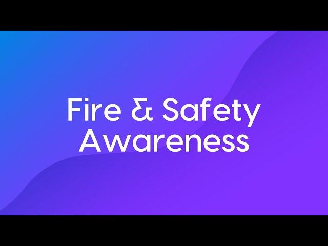 Fire Safety Awareness Course Trailer