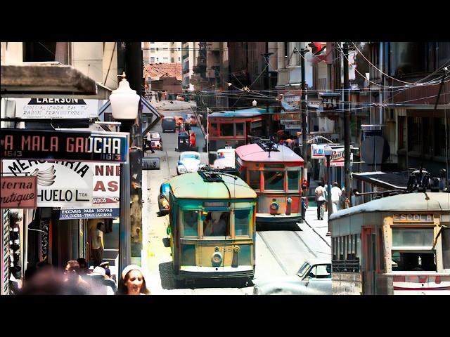 UMA VIAGEM NO TEMPO - IMAGENS ANTIGAS DE PORTO ALEGRE P&B COLORIZADAS EM TEMPO REAL.