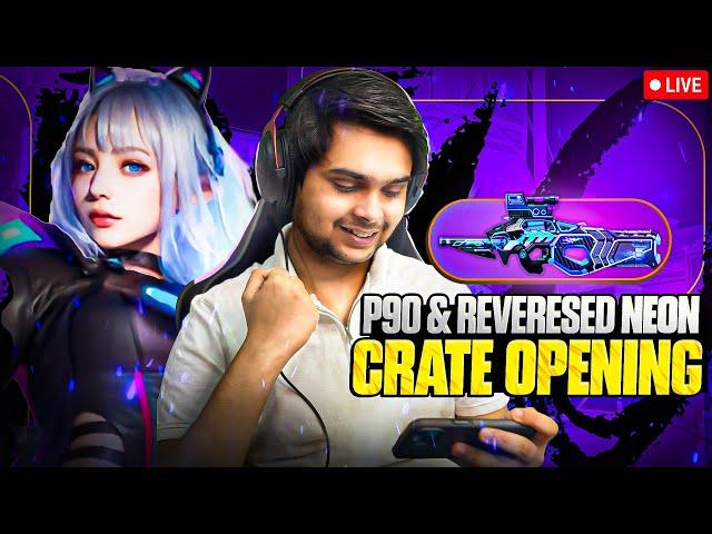 REVERSED NEON P90 CRATE OPENING | BGMI LIVE | Bixi OP is LIVE 