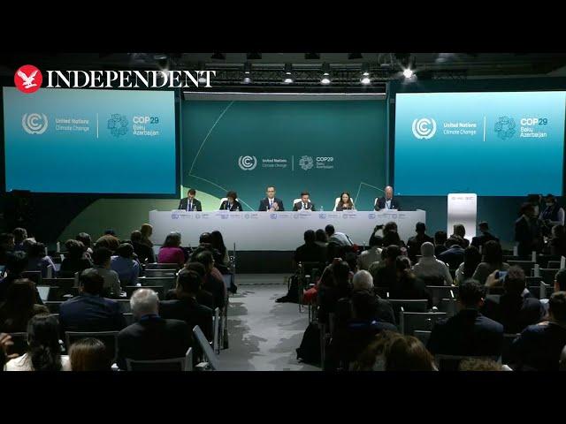 The COP29 Presidency holds a news conference in Baku