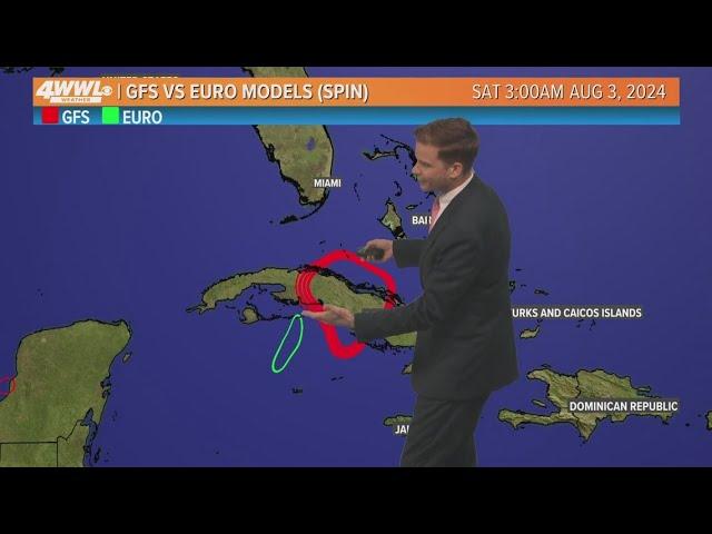 6 AM Tropical Update: Unorganized large tropical wave moving over the Caribbean Islands