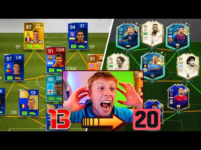 W2S BUILDS A 195 RATED FUT DRAFT ON EVERY FIFA 13 - 20