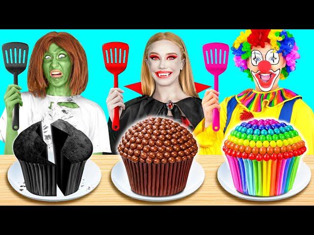 Vampire vs Clown vs Zombie Cooking Challenge | Funny Challenges by BaRaDa