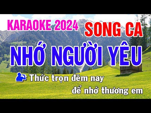Nhớ Người Yêu Karaoke Song Ca Nhạc Sống - Phối Mới Dễ Hát - Nhật Nguyễn