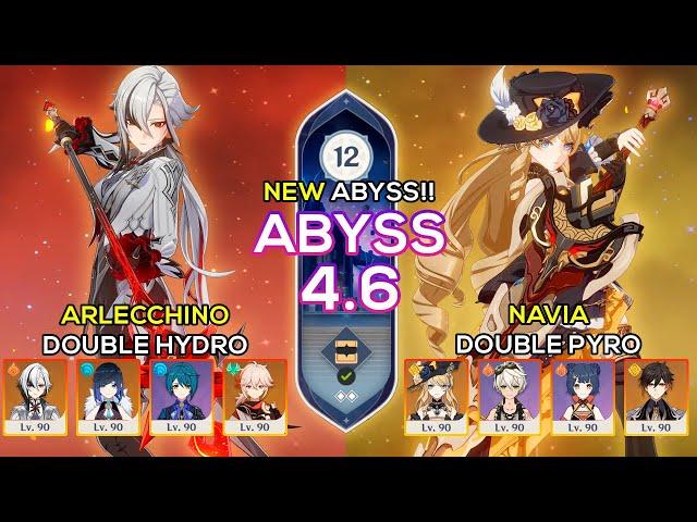 [NEW ABYSS] C0 Arlecchino Double Hydro & C0 Navia Double Pyro | Spiral Abyss 4.6 | Genshin Impact