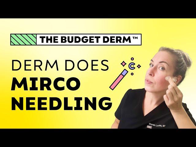 Dermatologist does at-home Microneedling! | Pros + Cons vs. In-office treatment