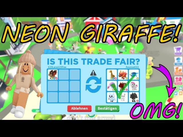 Ich ERTRADE mir eine NEON GIRAFFE in Adopt Me! + Verlosung (Deutsch) | RobloxLara