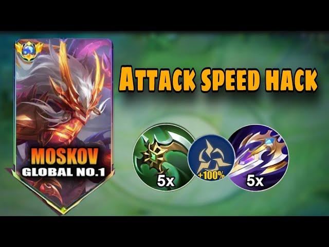 Moskov 100% Attack Speed Hack Build! Try this To Rank up Faster  mlbb moskov