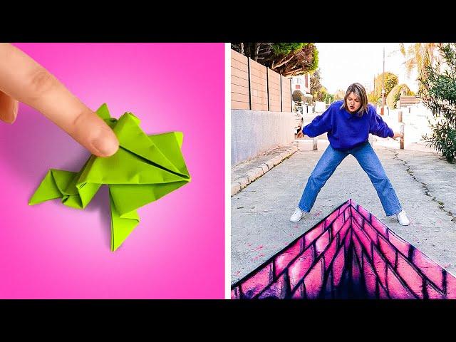 Origami vs ARTE de papel 3D. Arte creativo en papel