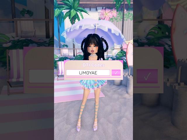 NEW CODE item sneak peek in Dress to Impress!!️ #dti #robloxshorts #dresstoimpress