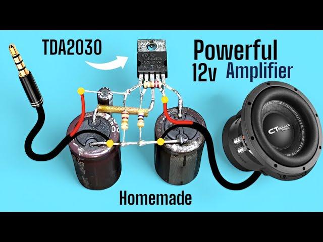 DIY Powerful Amplifier using TDA2030 IC | How to Make Ultra Bass Amplifier | 12 Volt Circuit