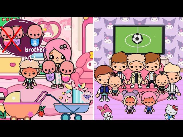 I Want A Brother! Dad Adopted 7 Boys | Toca Life Story | Toca Boca