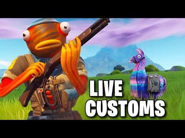 Live Fortnite Customs! New Update!