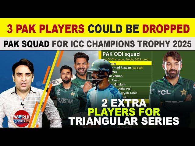 Pakistan squad for ICC Champions Trophy 2025 | 3 players likely to be dropped