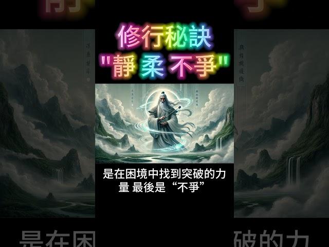 《道德經》修行之道：靜、柔、不爭的修行秘訣！